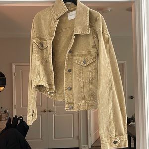 Tan Corduroy Cropped Jacket